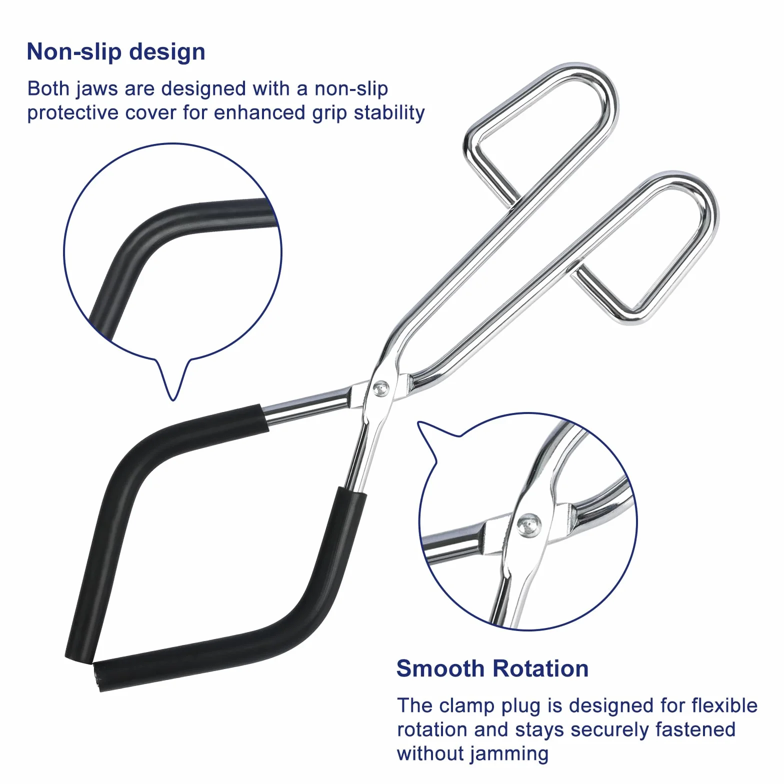 Labasics Pinza per Becher in Acciaio Inossidabile, Supporto Resistente alle Alte Temperature con Design Aperto, Morsetto Durevole e Resistente al Calore per Becher Caldi, 25.5 cm