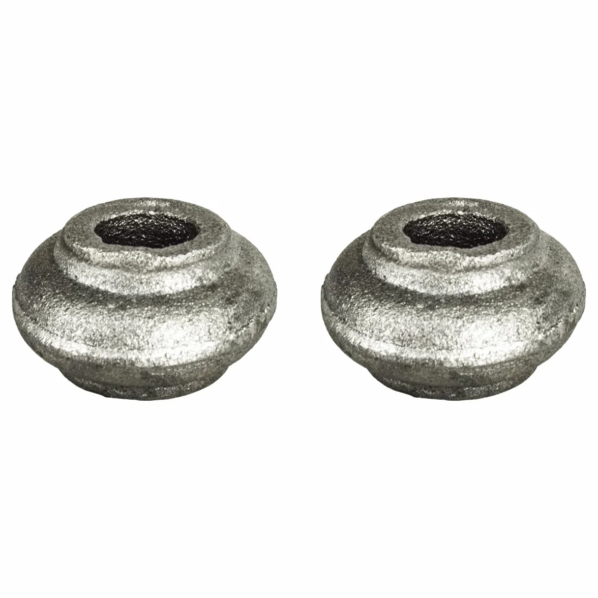 Ciambella borchia in ferro battuto H. 22 x L. 40 mm foro Ø 14,5 mm Set 2 pezzi Made in Italy