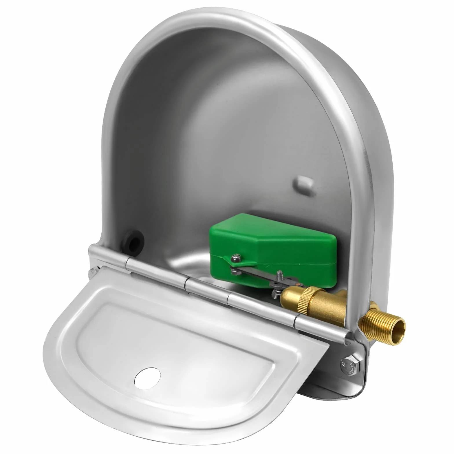Abbeveratoio automatico in acciaio inox con valvola galleggiante per cani, cavalli, capre, pecore
