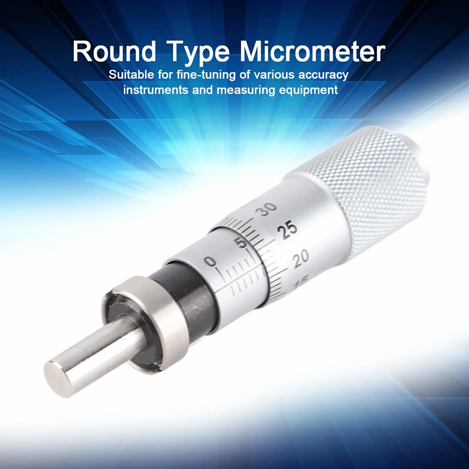Micrometro Interno 0-13 mm, Strumento di Precisione in Metallo Argento, Precisione 0,01 mm, con Testa Piatta e Sferica
