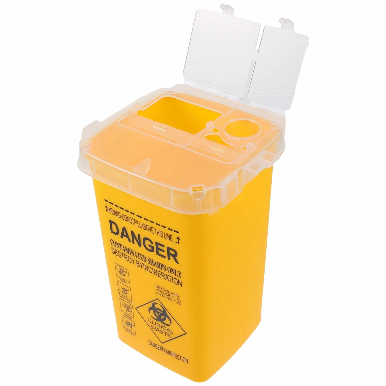 Serbatoio di scarico per cannule Medibox 1 litro giallo 5 pezzi