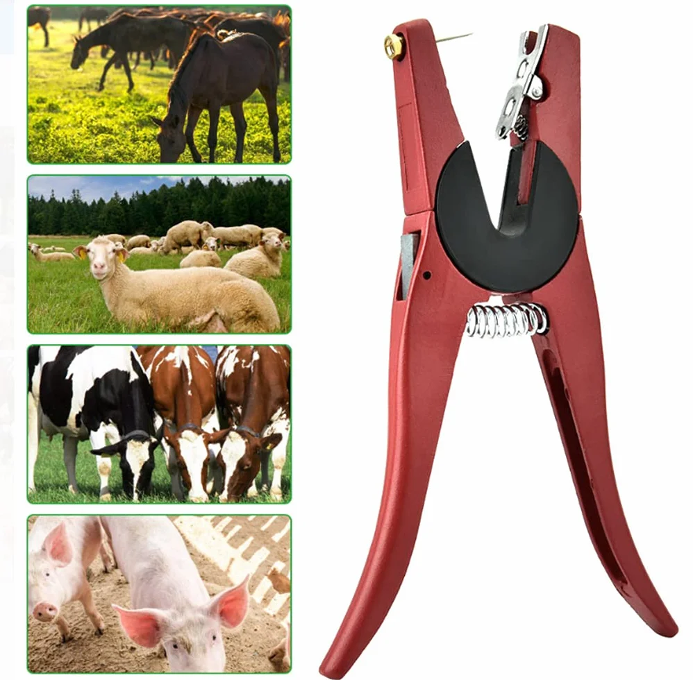 Pinza Applicatrice per Marche Auricolari per Ovini – Strumento di Identificazione Animali da Allevamento per Capre, 23 cm