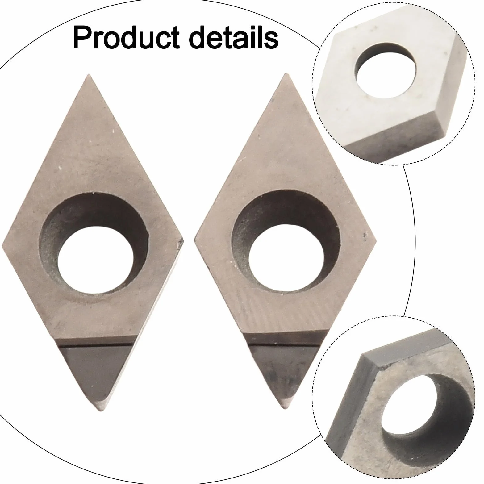 DCGT11T308 Inserti PCD CNC per Finitura Alluminio Metalli Non Ferrosi - Confezione da 2