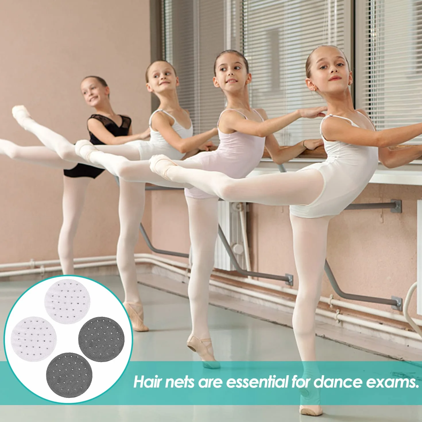 Reti per Capelli Marroni Invisibili Stretch per Balletto Danza