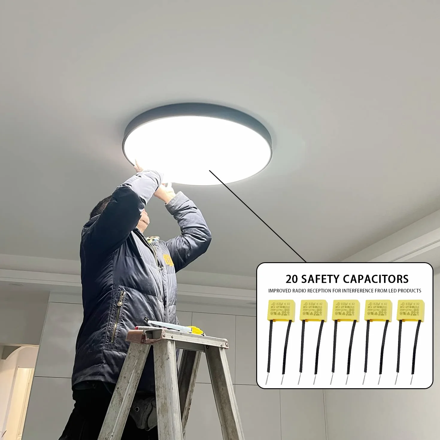 Condensatori 0.22uF 275V X2 Condensatore di Sicurezza 20 Pezzi