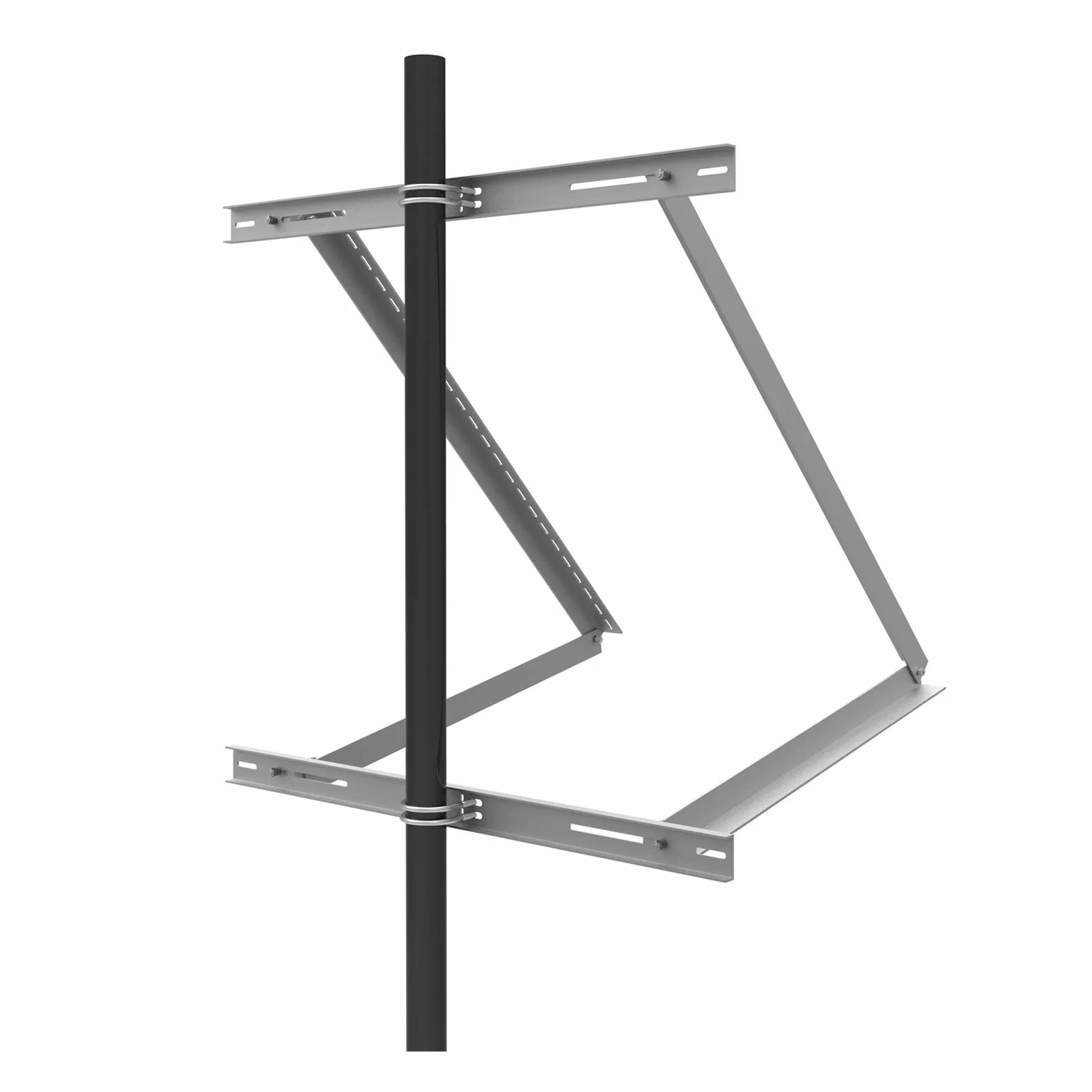 enjoy solar Supporto a palo regolabile in alluminio 30°-60° per pannello solare singolo larghezza 100-680 mm