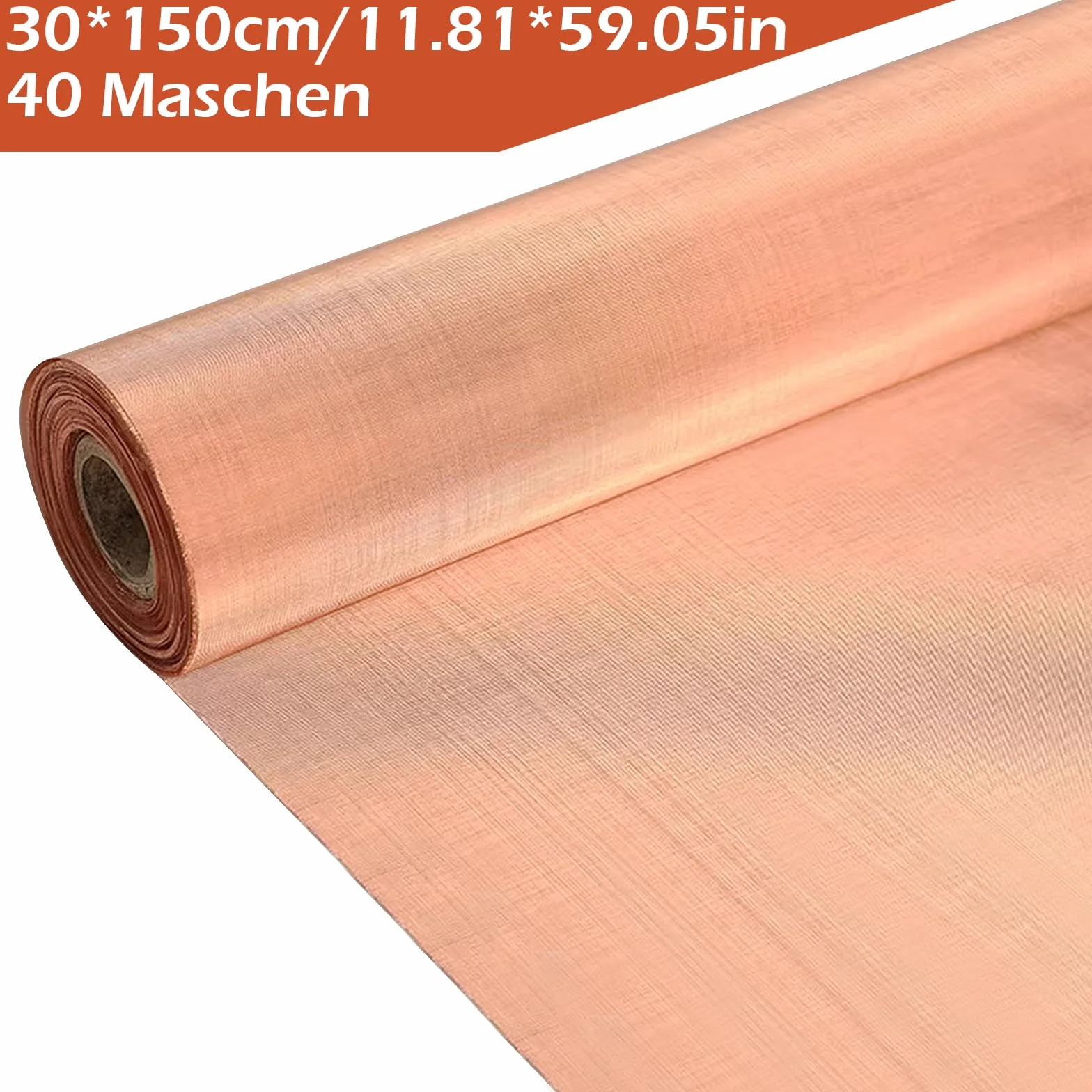 Puro Rame Treccia Filo Intrecciato 40 Mesh 30x150cm Tessuto Filtrante Antistatico