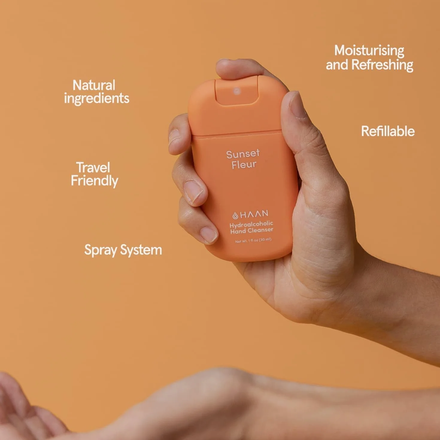 Haan Spray idratante per le mani con aloe vera confezione da 3 Sunset Fleur