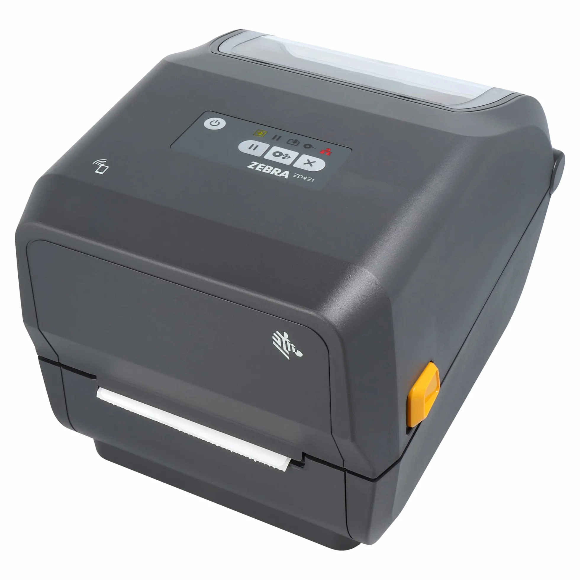 ZEBRA ZD421t - Stampante con bordo a strappo, 203 DPI, termico, trasferimento termico, larghezza di stampa max. 104 mm, BTLE, LAN, USB, interfaccia host USB (ZD4A042-30EE00EZ)