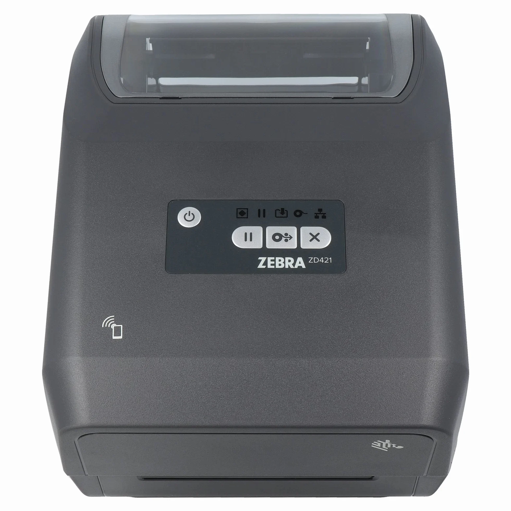 ZEBRA ZD421t - Stampante con bordo a strappo, 203 DPI, termico, trasferimento termico, larghezza di stampa max. 104 mm, BTLE, LAN, USB, interfaccia host USB (ZD4A042-30EE00EZ)