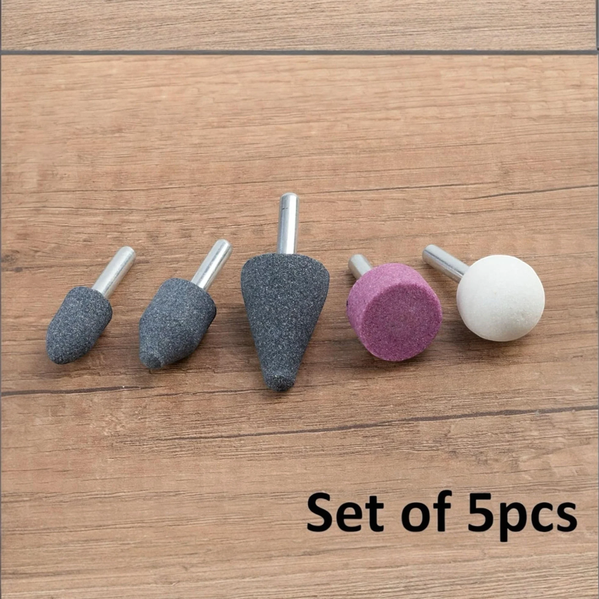 Set Punte Trapano 5 Pietre Abrasive 1/4" (6 mm) per Lavori di Precisione, Mola per Trapano, Avvitatore, Punta Trapano Levigatrice Pietra da Rettifica