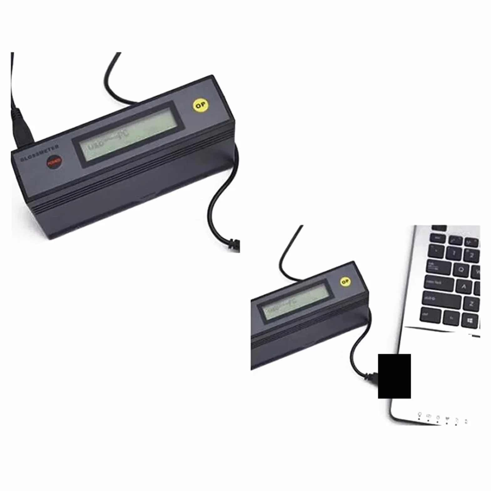 Glossmetro ETB-0833 autocalibrante 20°60°85° 0-200GU 1.2GU Portatile USB per Metallo e Pietra