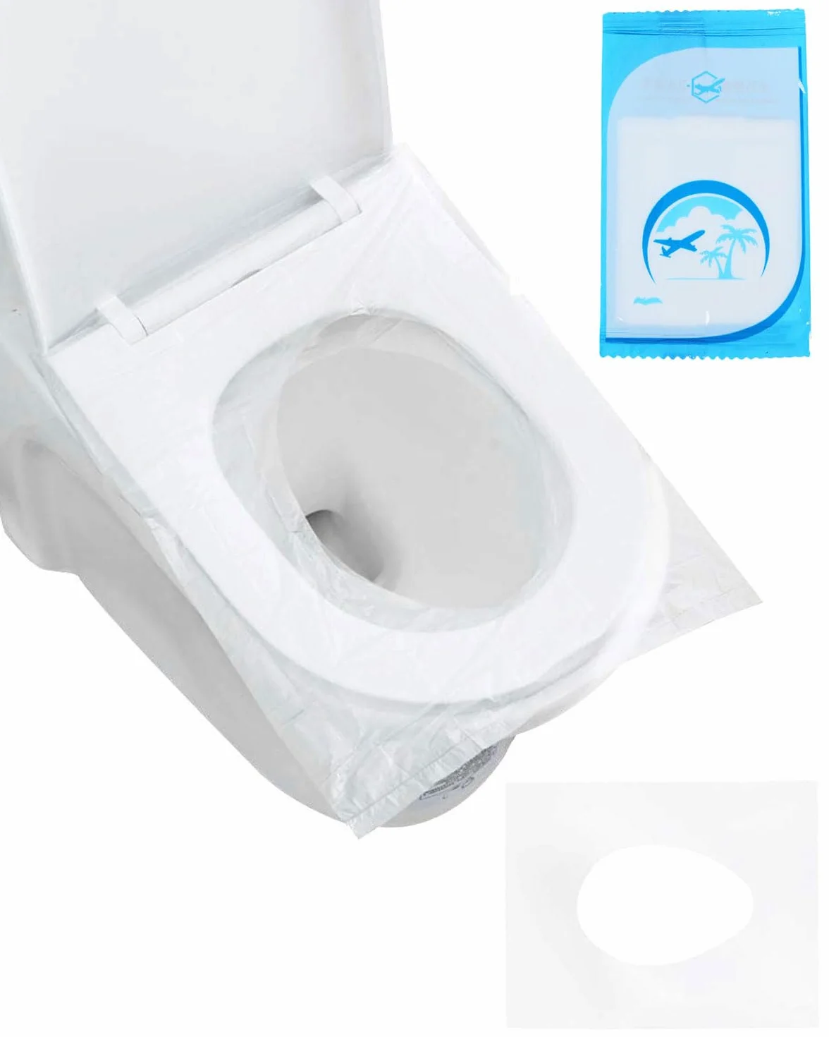 Copriwater USA e Getta Copri Tazza WC Monouso Impermeabili Biodegradabili Toilette Portatili (10pcs)
