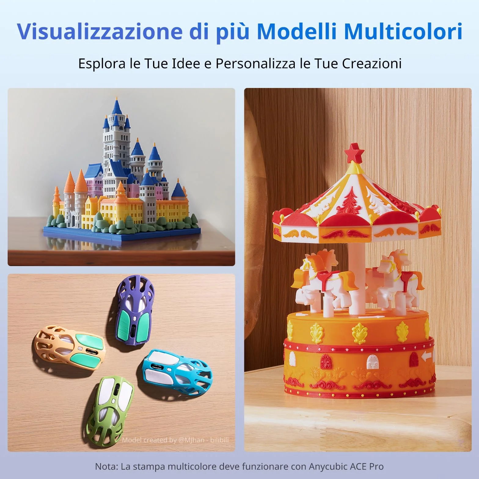 ANYCUBIC Kobra 3 Stampante 3D Intelligente per la Stampa Multicolore (da 4 a 8 Colori), Stampante 3D FDM ad Alta Velocità di 600 mm/s,Grande Volume di Stampa 250 * 250 * 260mm