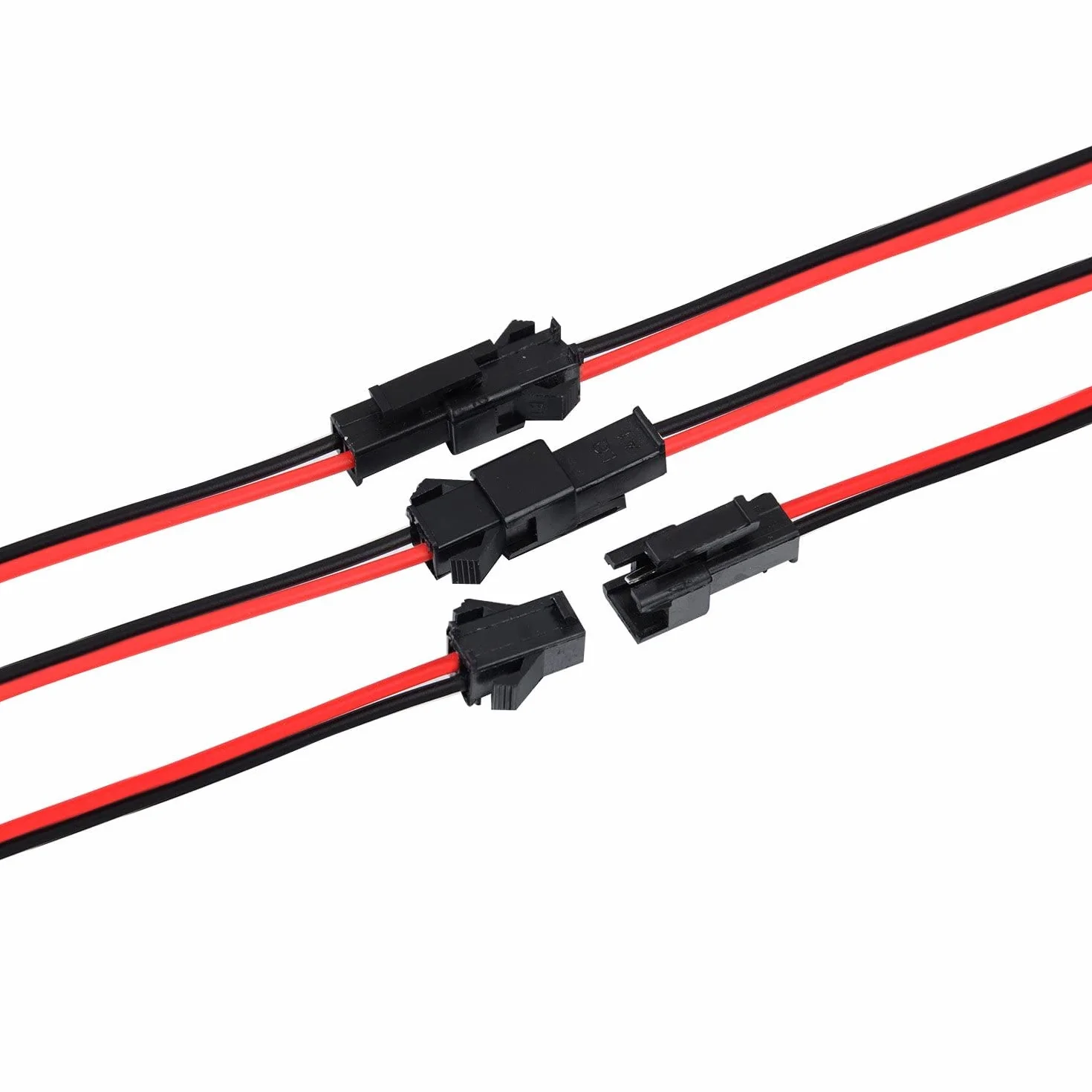 HUAZIZ 50 Pezzi JST SM 2 Pin Connettore, 22 AWG JST 2 Pin Adattatore Micro Elettrico Spina Connettore Maschio e Femmina con 150mm Cavo