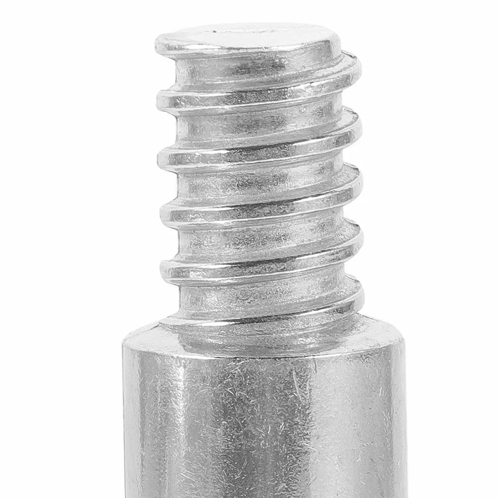 Adattatore Manico Scopa in Metallo con Estremità Filettata, Kit Riparazione Bastone Scopa Acciaio Inox 2 Pezzi