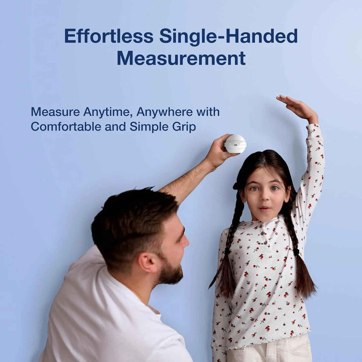 Fitdays - Dispositivo di misurazione dell'altezza digitale intelligente per bambini, wireless con doppia tecnologia di misurazione a ultrasuoni, design astronauta eccentrico, strumento di misurazione