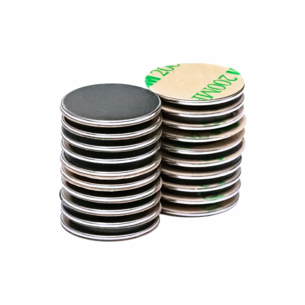 ITALFITMAGNETI 20 Pezzi Magneti Adesivi in Neodimio 20x1 mm – Calamite Rotonde Forti con Adesivo, Forza 0,70 Kg – Magneti Sottili Potenti per Casa, Ufficio, Artigianato e Fai da Te