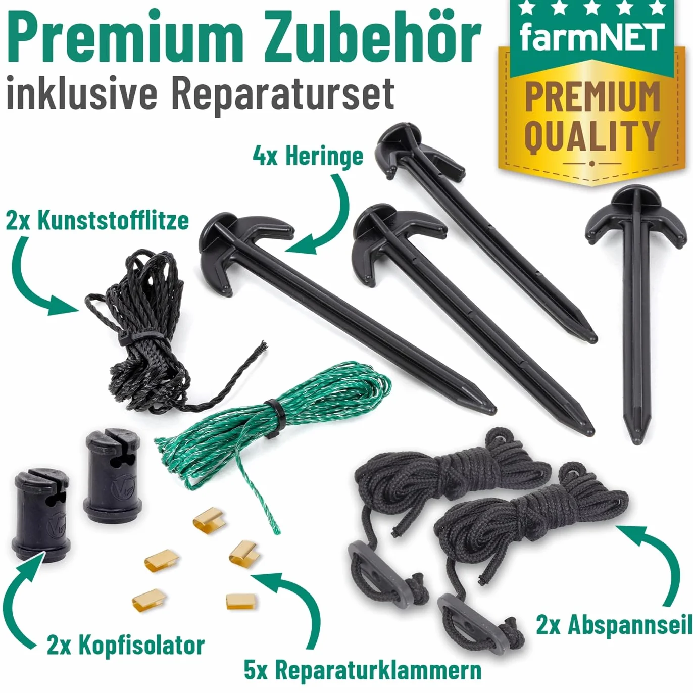 VOSS.farming farmNET+ Rete elettrificabile per Pecore 25 m 90 cm 2 Punte Verde