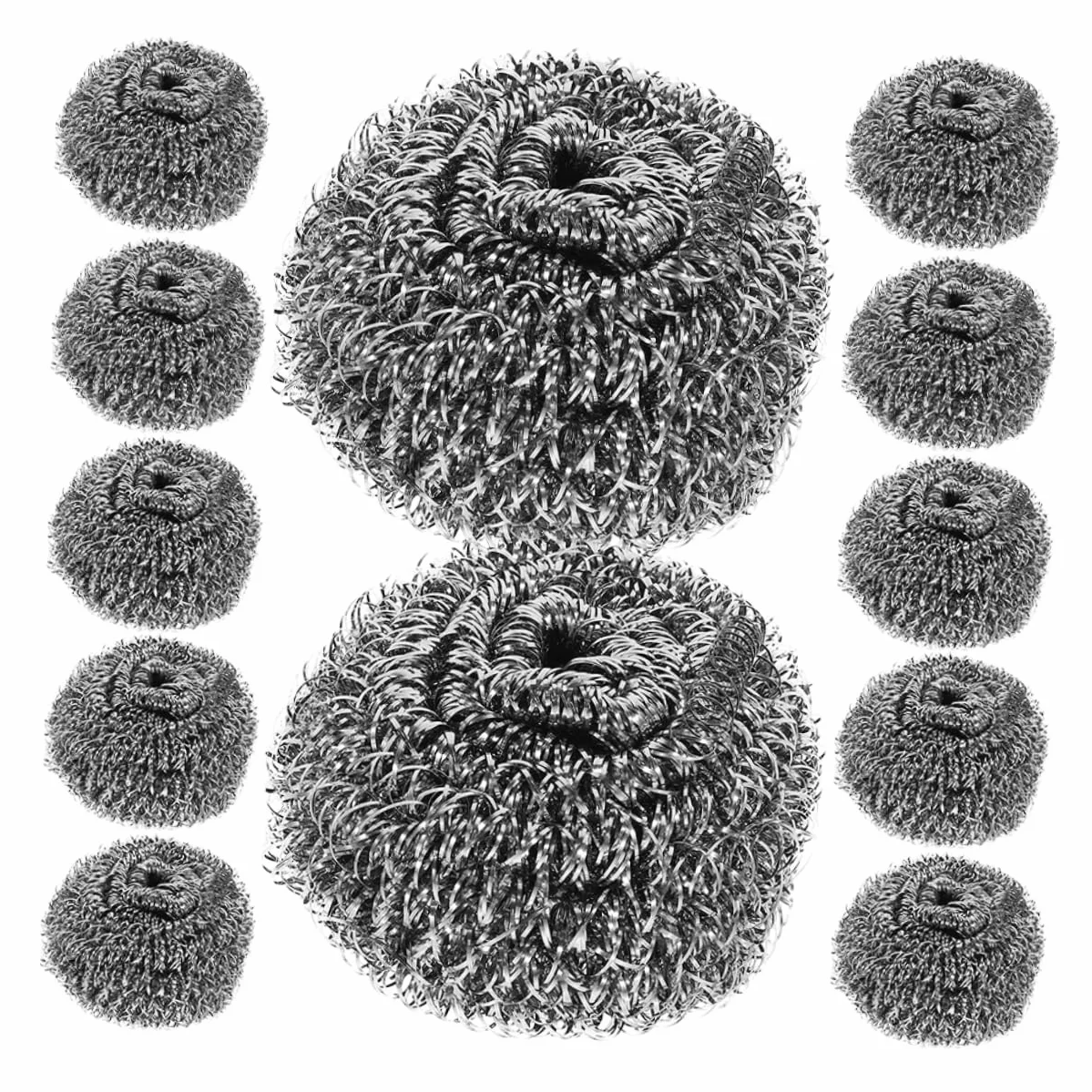12pezzi Spugne in Acciaio Per Cucina Resistente e Multifunzionale Spugnette Ergonomiche Per Pentole Forno e Pulizia Esterna Strumenti Lavastoviglie Durevoli e Facili Da Usare
