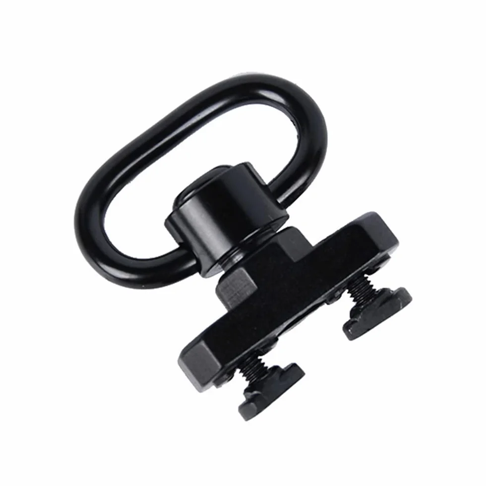 Kit di Montaggio Girevole QD per Cinghie da 3,2 cm con Pulsante di Rimozione Rapida, Adattatore per Cinghie e Base Girevole a 360°, per Protezione del Carrello