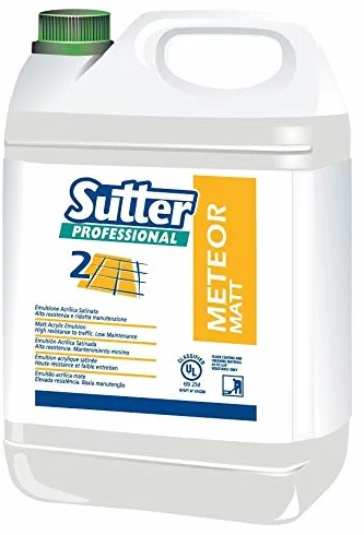 Sutter Meteor Matt Cera Metallizzata Satinata certificata Antiscivolo UL - Confezione : 4 taniche da lt.5