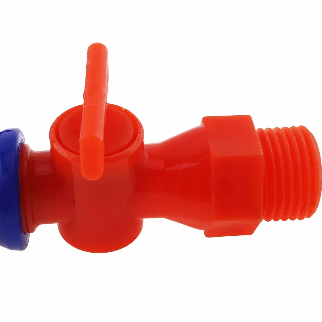 Tubo Flessibile del Liquido di Raffreddamento dell'Acqua con Filettatura da 1/4", Tubo di Raffreddamento in Plastica Regolabile con Ugello Piatto con Interruttore Blu