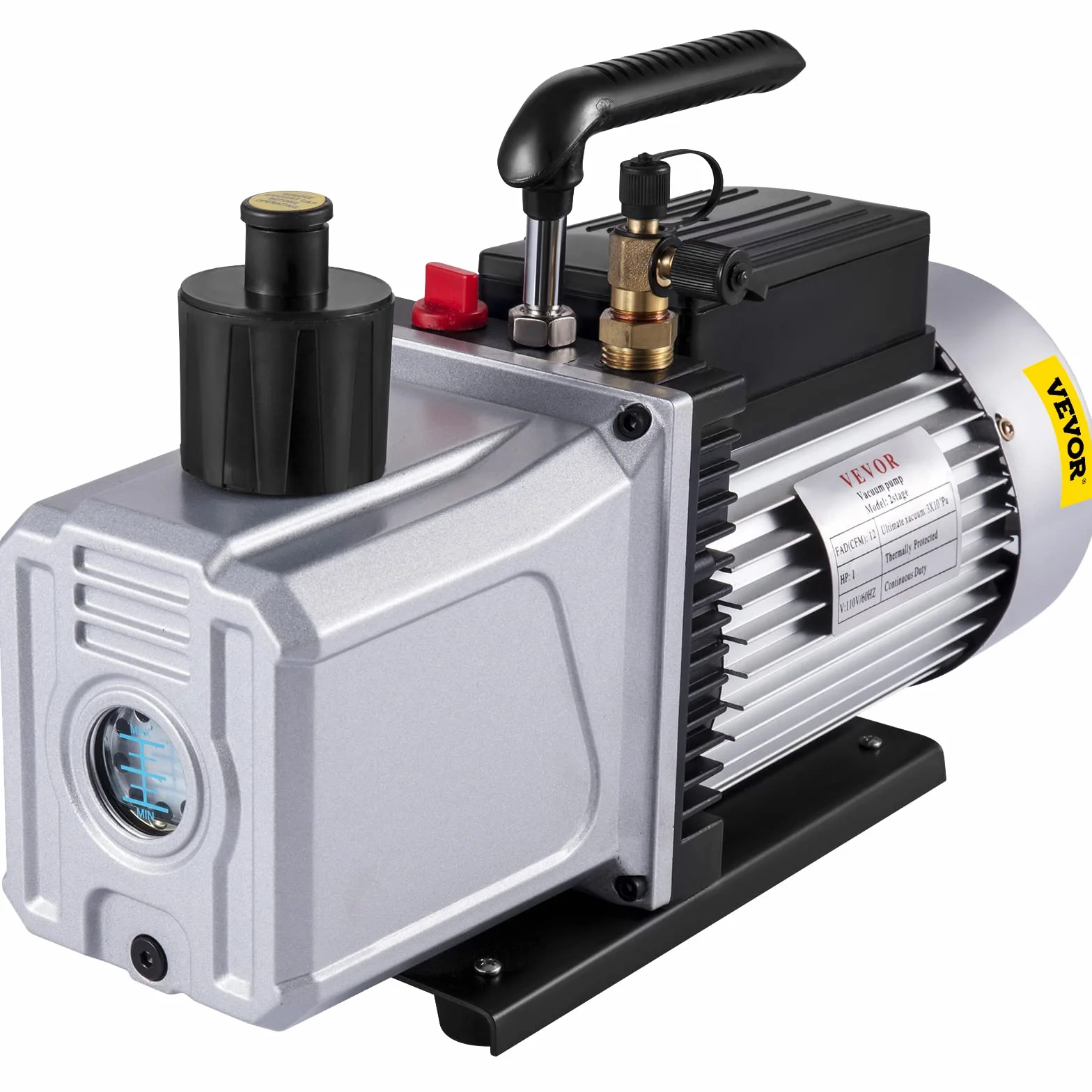 VEVOR Pompa per Vuoto 42,4 x 25,4 x 16 cm Pompa per Vuoto ad Alta Efficienza 339,8 L/min 5 Pa Ideale per Il Condizionamento Domestico, La Manutenzione Automobilistica, L'imballaggio Sottovuoto