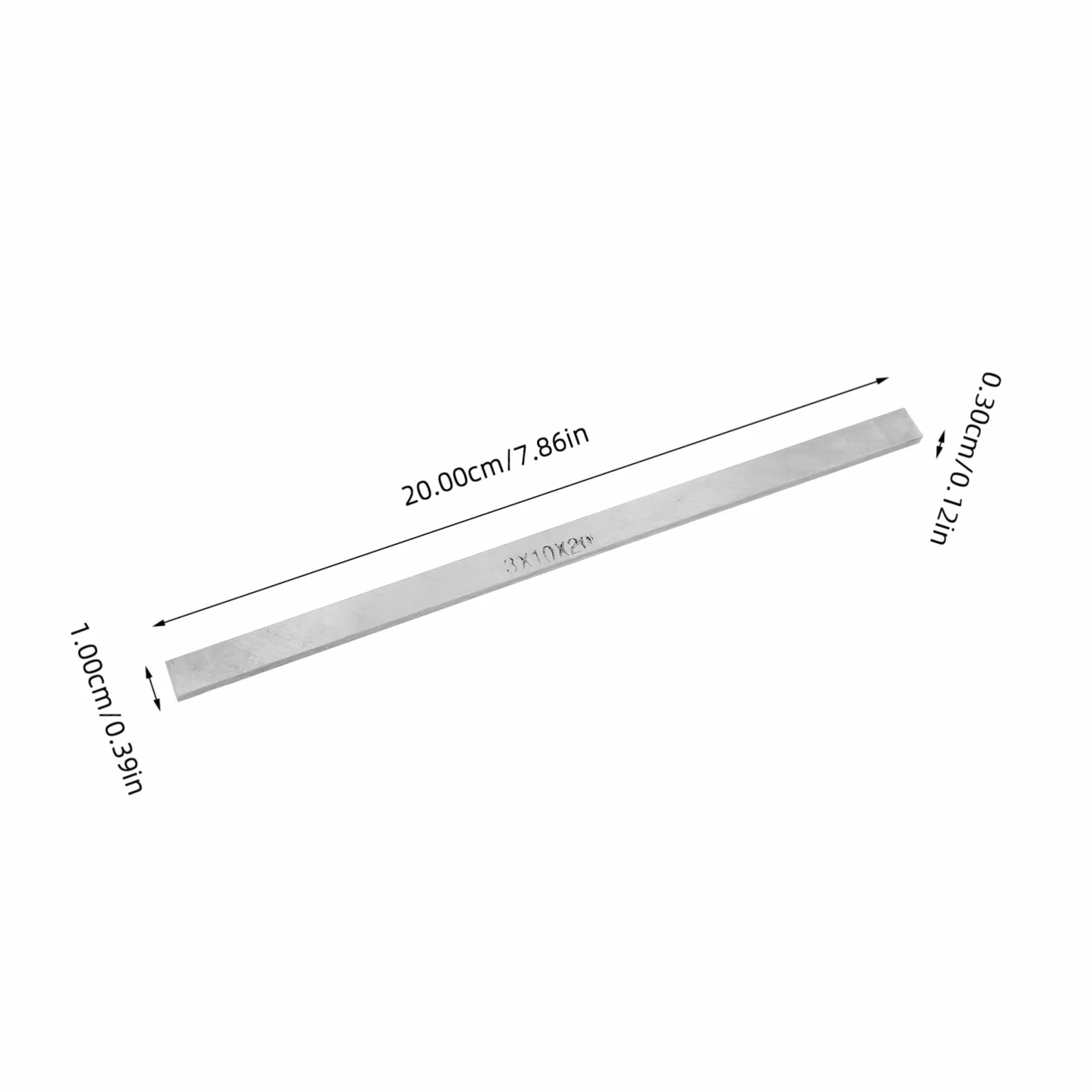 NUOBESTY Barra in Bianco 3x10x200mm per Artigianato e Fabbricazione Coltelli, Barra Piatta Metallo per Lavorazioni Fai da Te, Resistente e Versatile per Uso Professionale