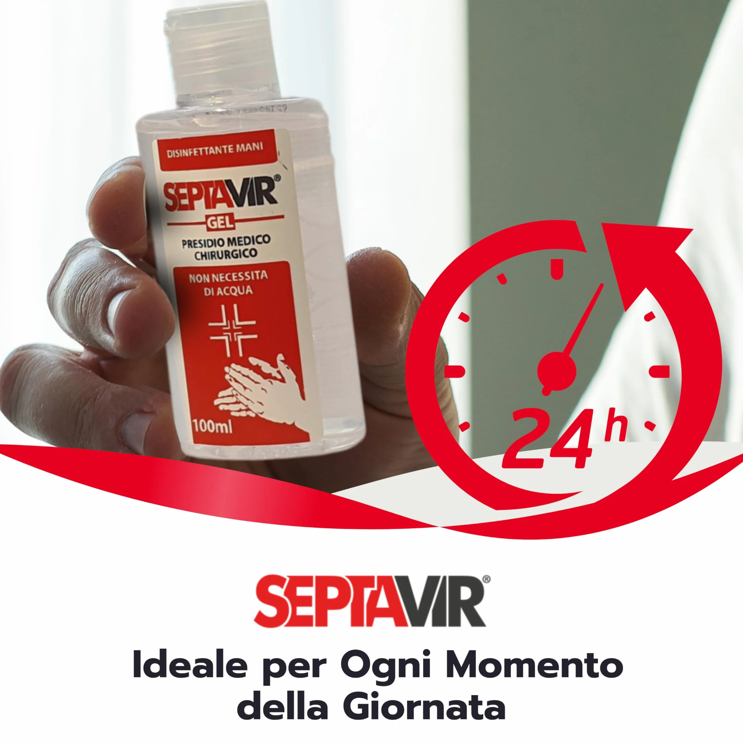 Disinfettante Mani Gel 100ml Pronto all’Uso Presidio Medico Chirurgico Senza Risciacquo