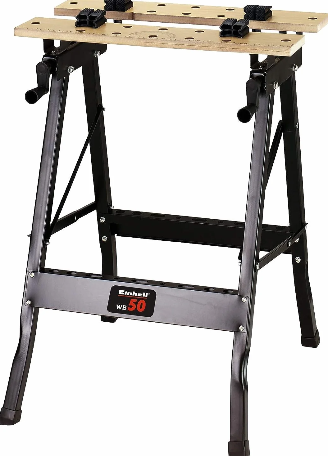 Einhell Wb 50 Banco Da Lavoro, Portata da 50 Kg, Noce, Nero, Lunghezza Piano 60.5 Cm, Larghezza Piano da 23.5 Cm