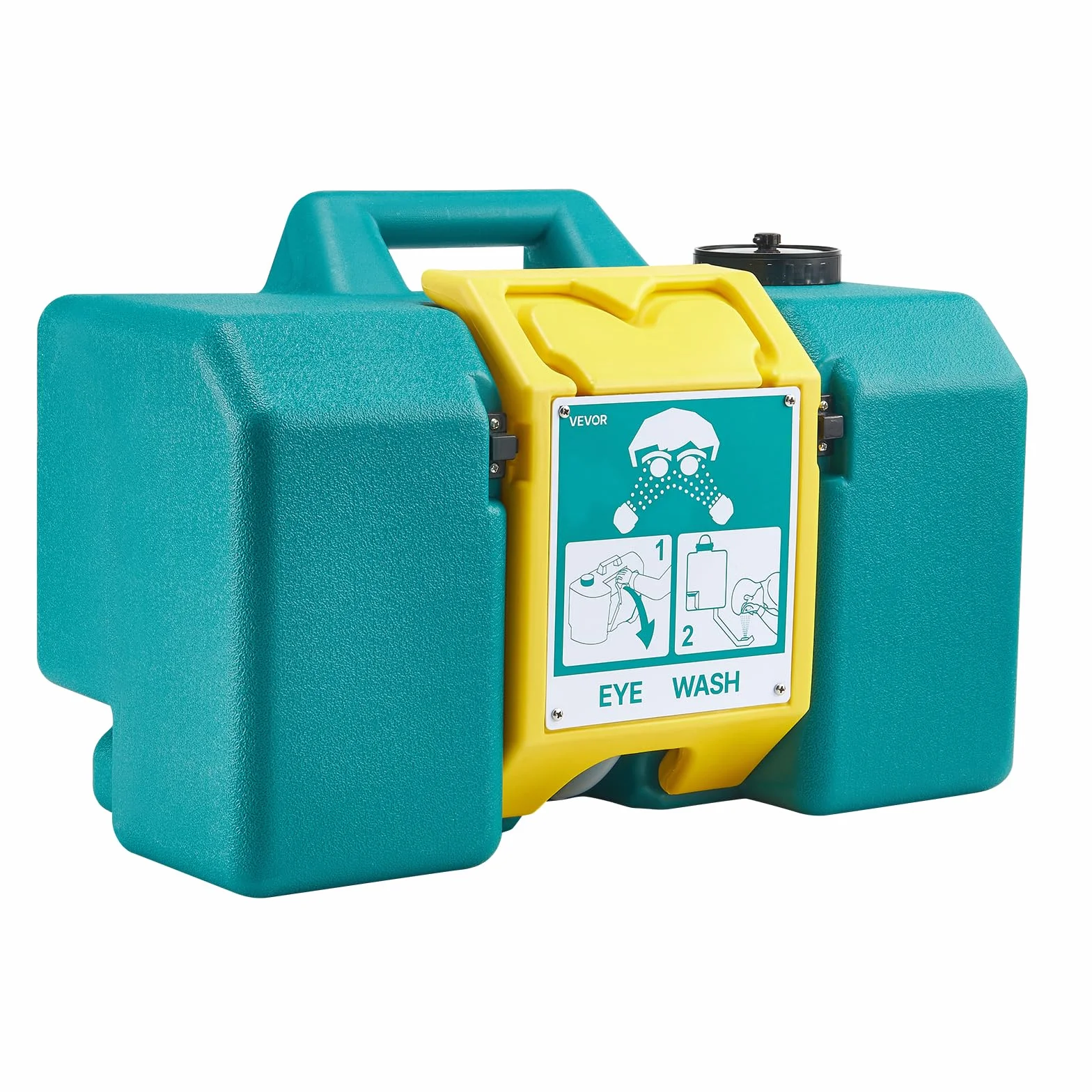 VEVOR Stazione di Lavaggio Oculare di Emergenza 535 x 245 x 355 mm Portatile con 2 Spruzzi