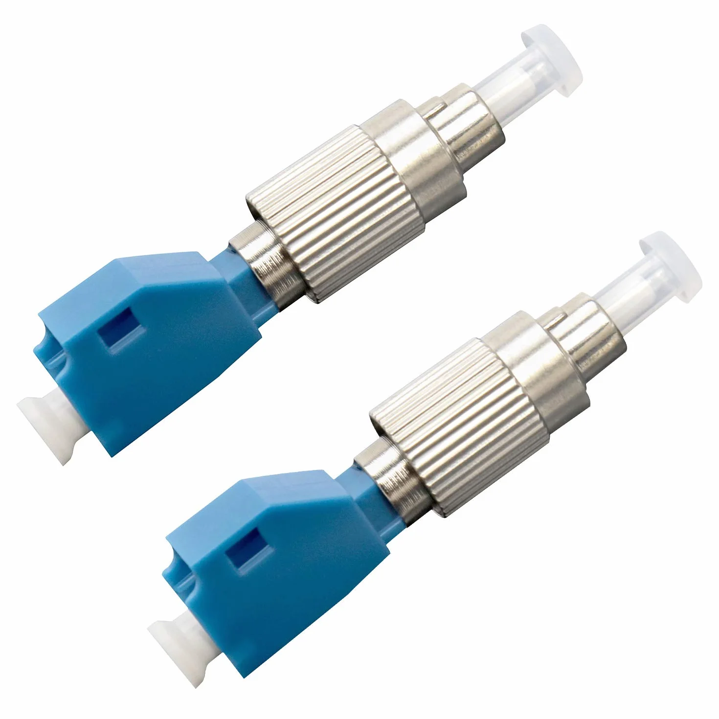 QWORK Connettore fibra ottica, Adattatore per fibra ottica, 2.5 mm a 1.25 mm da FC maschio a LC femmina, adattatore per cavi in fibra ottica, 2 pezzi