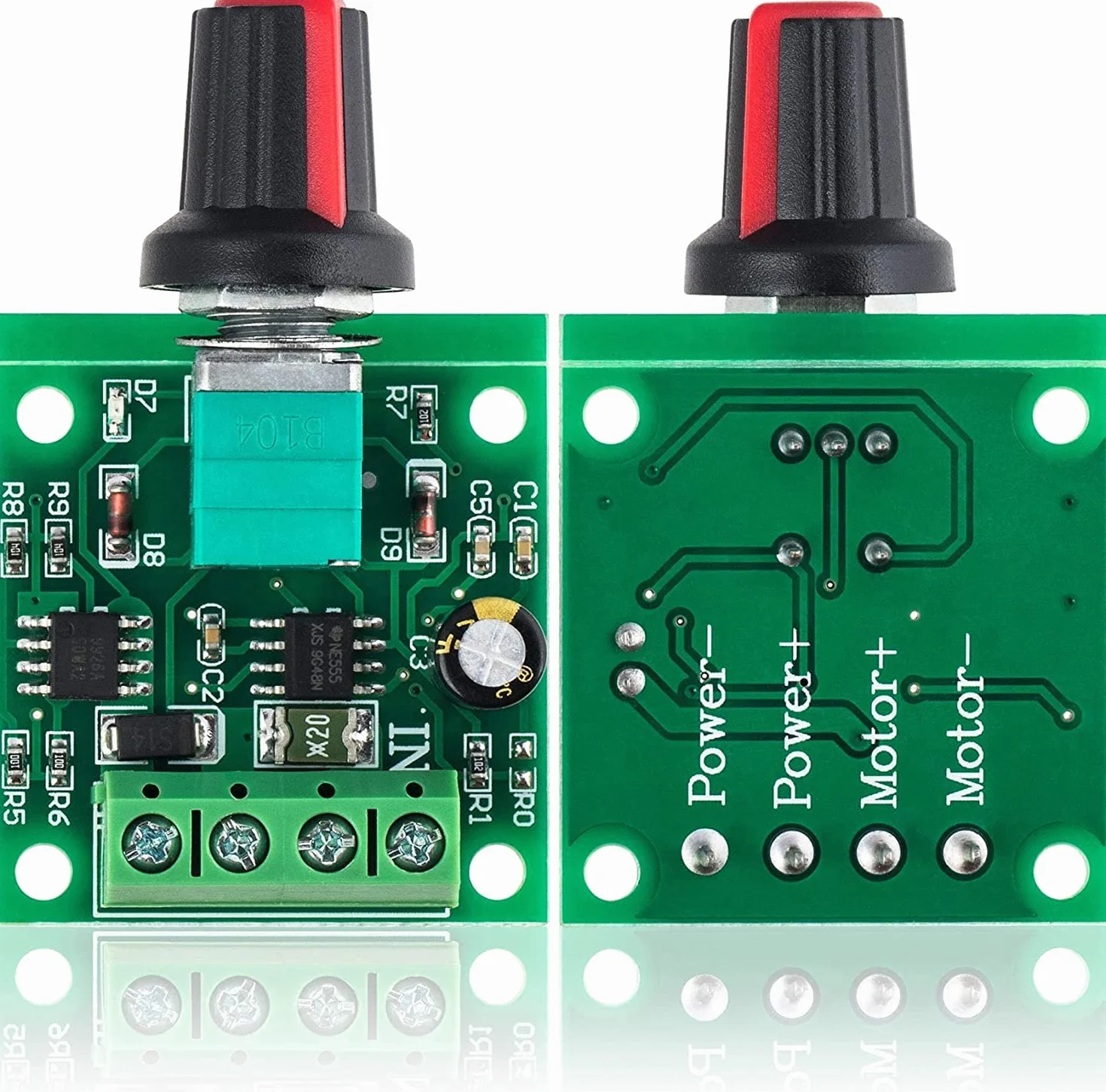 RUNCCI-YUN 2pcs Controller di Velocità PWM Motore DC,potenziometro 12 volt,regolatore di tensione 12v,Regolatore di Tensione Variabile1.8v-12v,Modulo Interruttore Regolabile Velocità