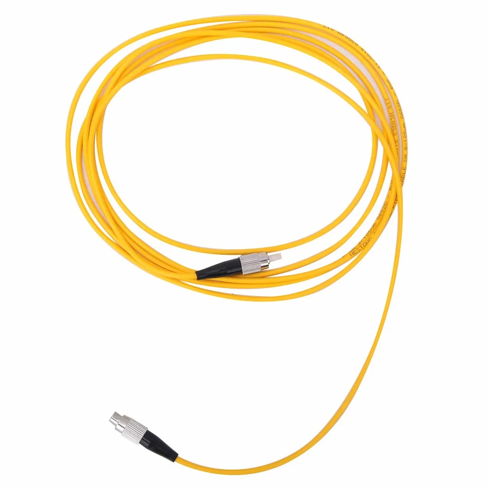 Garosa 2 pezzi Cavo Patch Fibra Ottica FC/UPC a FC/UPC, Singolo Modo, Cavo Jumper Giallo per Connessione Industriale, Cavi in Fibra per Rete LAN