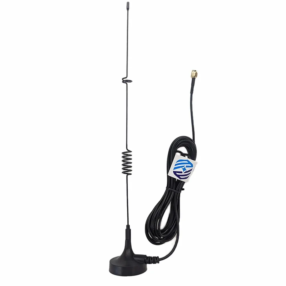 Maswell Cellulare 4G LTE 3G GSM Whip Antenna 800 900 1800 2100 MHz 5dBi Supporto Magnetico SMA Maschio Piccola Base Magnetica