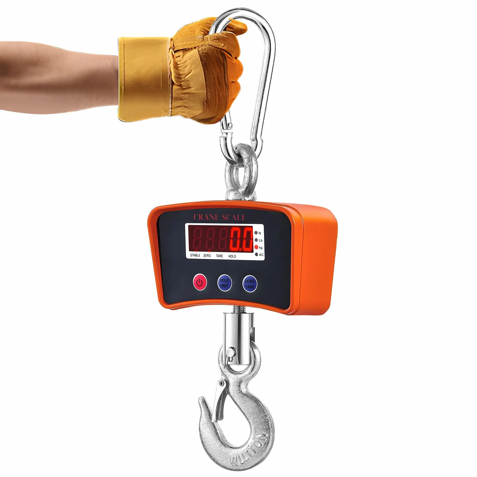 Bonvoisin Bilancia a gancio 2200lbs/1000kg, digitale appesa, industriale ricaricabile, leggibilità 0,44 lbs/0,2kg, 3 unità di peso