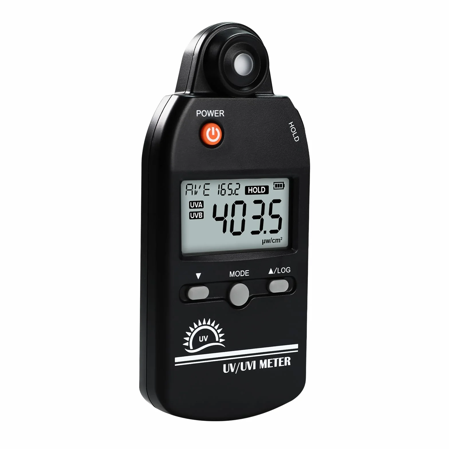 Misuratore UV digitale UVB, 280-400 nm Indice Meter UV con UV e UVI commutabile, campo di misurazione 0-5000 μW/cm² Rilevatore UV con 100 gruppi di dati Record, Indice Meter UV per rettili, ecc.