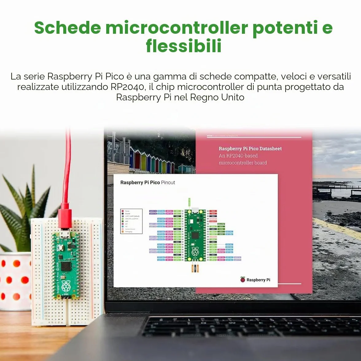 LAFVIN Kit di Avviamento Base per Raspberry Pi Pico, con Breadboard, 1602, Supporto per Python, C, Java con Tutorial