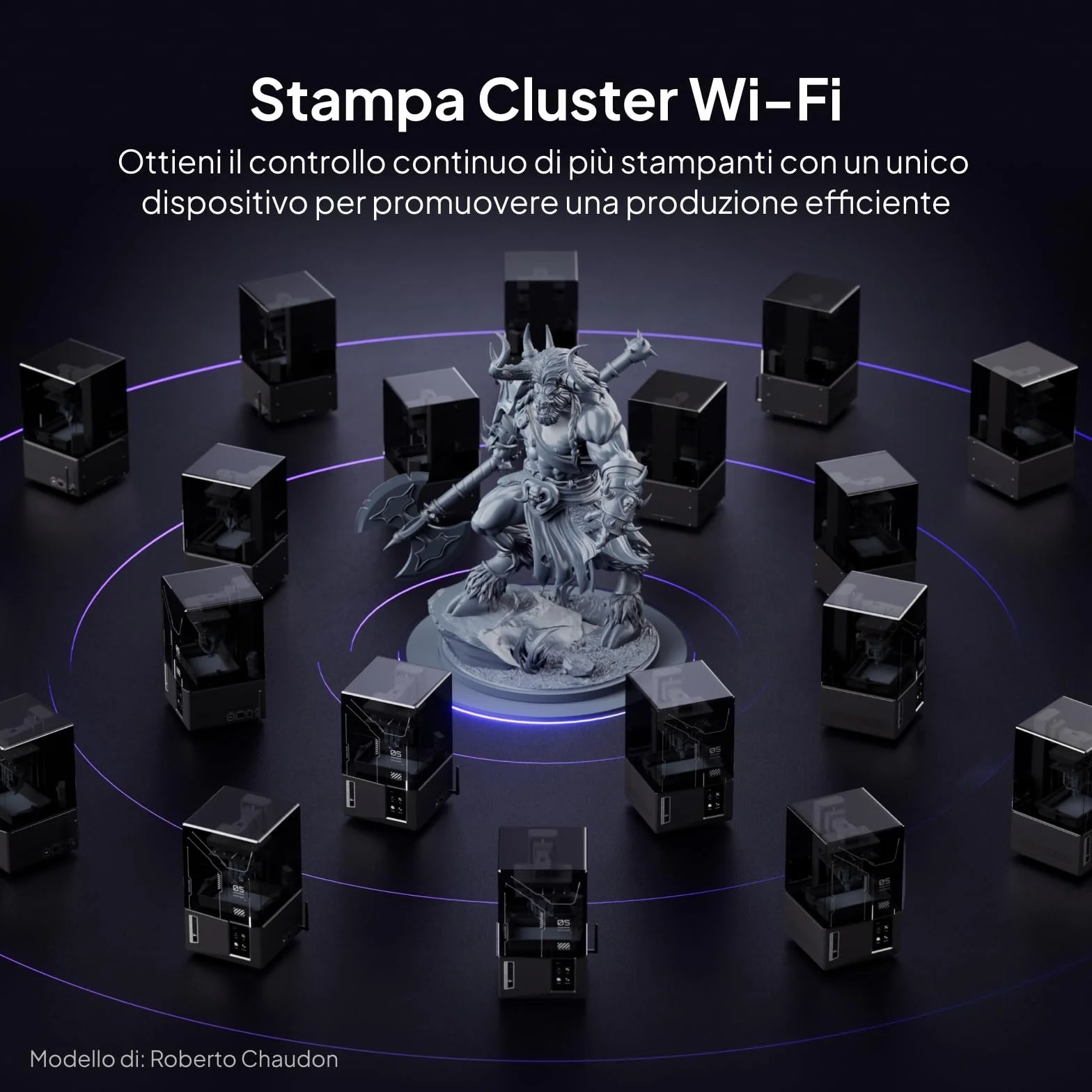 ELEGOO Mars 5 Ultra 9K Stampante 3D Resina,150 mm/h di Stampa ad Alta Velocità, Livellamento Automatico e Rilevamento Intelligenti, Trasferimento WiFi, 153,36 x 77,76 x 165 mm³