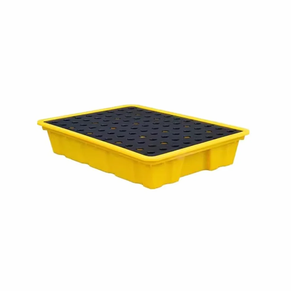 Piattaforma di sversamento Piattaforma di contenimento sversamenti con griglia Pallet a piattaforma modulare Vassoio antiperdita (1 confezione)(49 * 35 * 9cm)