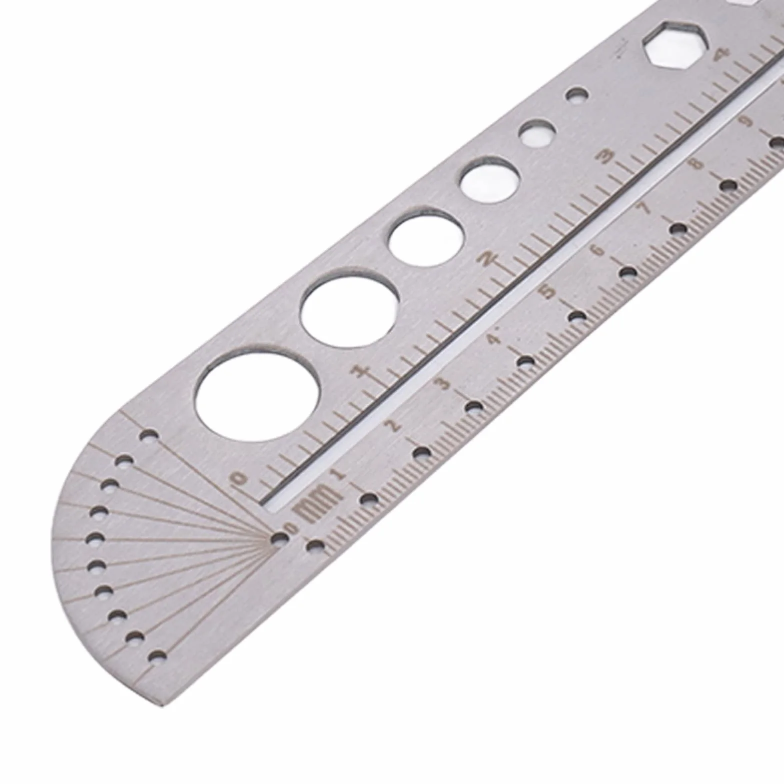 Righello da Taglio per Pelle, Strumento di Misurazione di Precisione in Acciaio Inossidabile, Piccolo Righello con Bordo Dritto per Artigianato e Costruzione