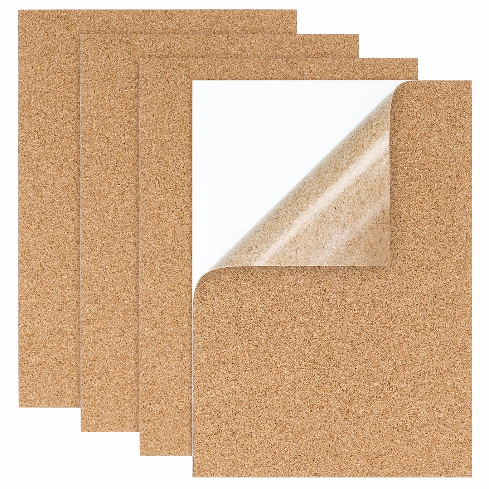 Tappi autoadesivi in sughero 30 x 21 x 0,1 cm 4 sottobicchieri da parete