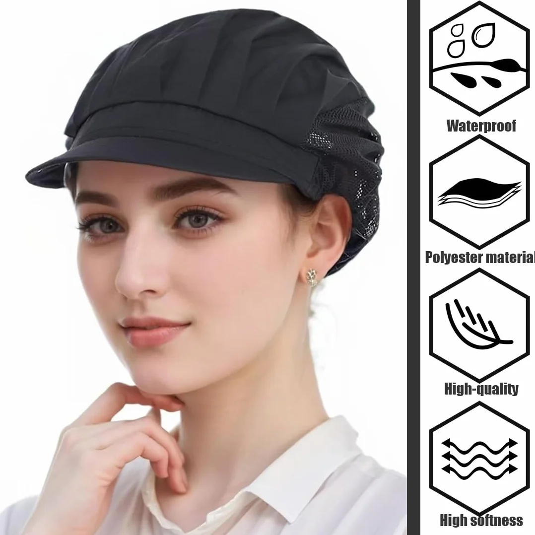 Cappelli da Cuoco Monouso Confezione da 2 Nero