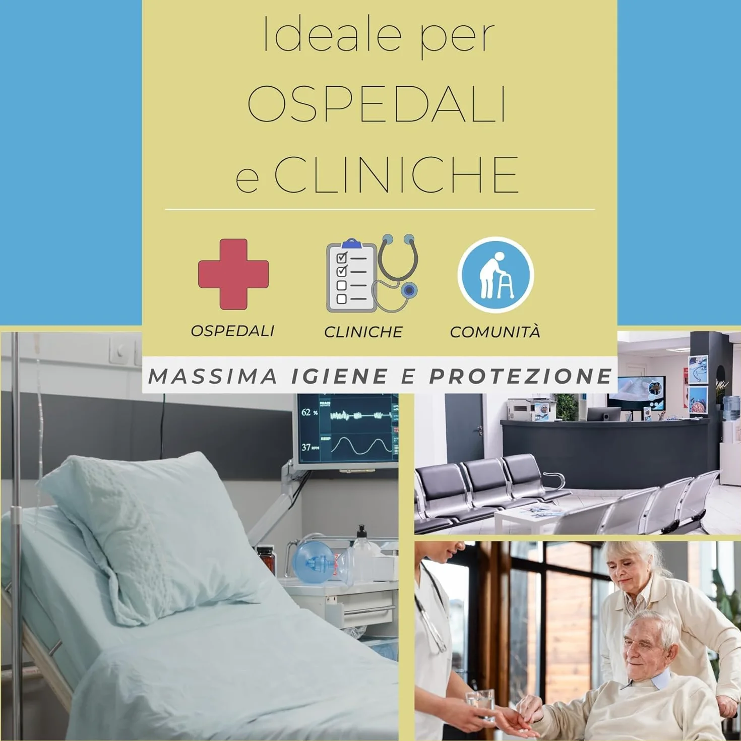 Farmaseven 20 Manopole Saponate Monouso Impermeabile fresche ALOE VERA Per La Detersione e l’Igiene Di Pazienti Allettati ph 5.5