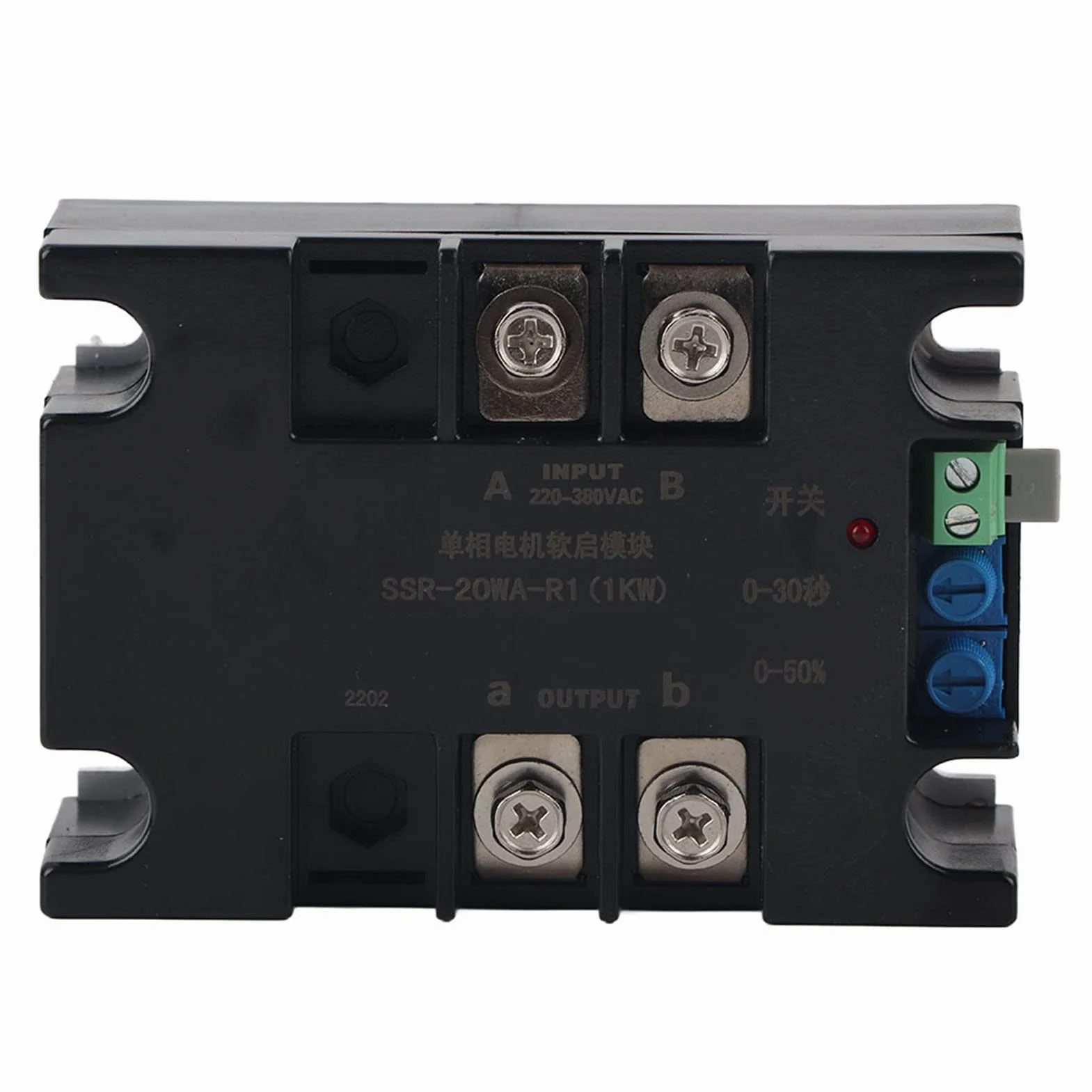 SSR-20WA-R (1KW) Avviamento graduale motore bifase monofase, modulo ottico modulo soft start con fondo in alluminio(Module)