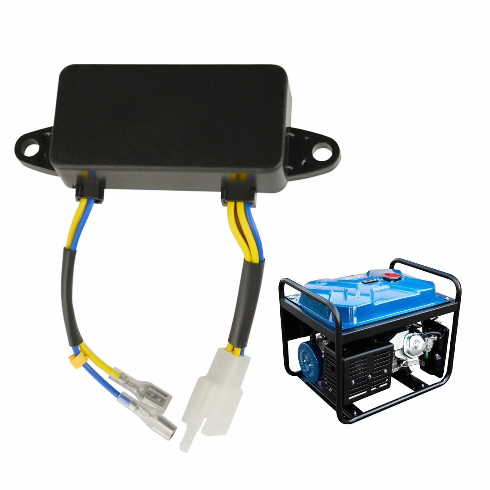 Generatore regolatore di tensione, 2 pezzi regolatore automatico AVR stabilizzatore quadrato universale, per gruppo elettrogeno a benzina monofase da 2 a 3 KW