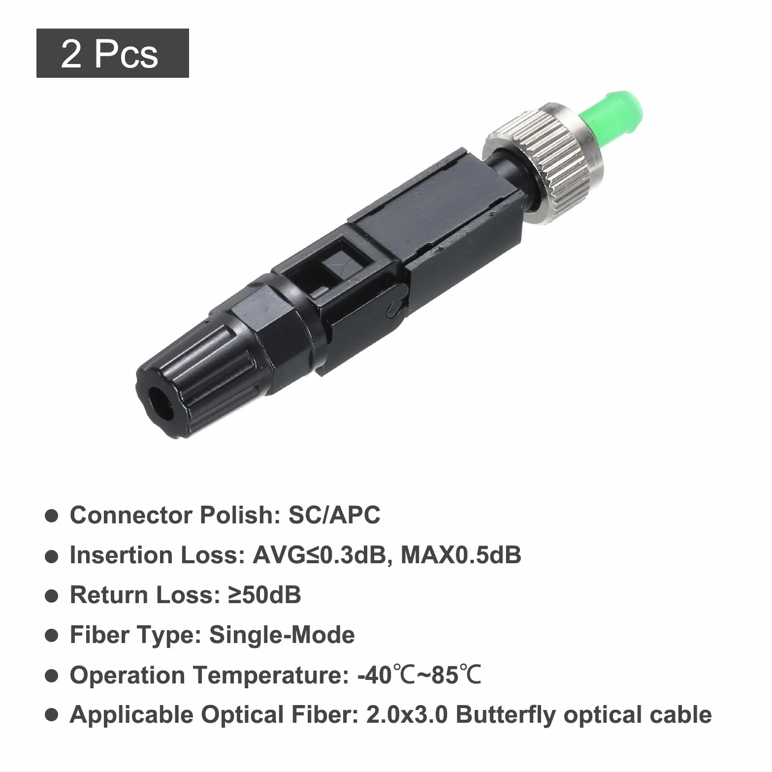 QUARKZMAN FC/APC Fibre Ottico Rapido Connettore Monomodale Fibre Cavo Rapido Connettore FC Veloce Connettori Adattatore per CATV Rete 2pz