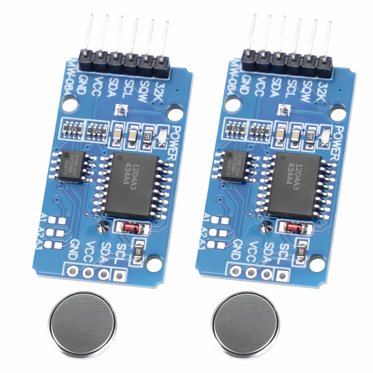 Modulo orologio ad alta precisione AT24C32 RUIZHI 2 Pezzi Real Time Clock RTC AT24C32 IIC Module Precision Clock Module con Batteria compatibile con Arduino