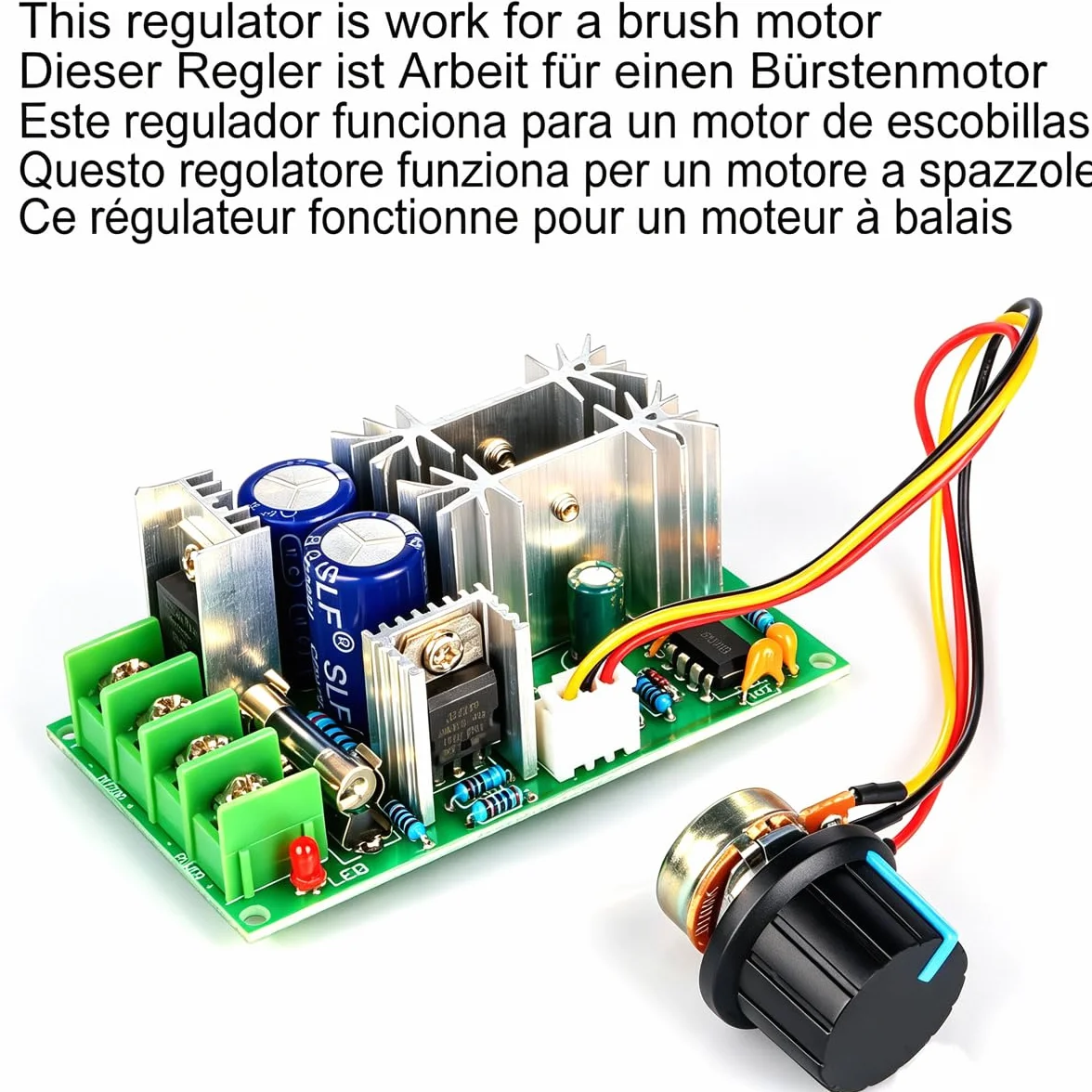 Gebildet DC Motor Controller Assembly 12V 24V 36V 48V/20A Modulo di Azionamento ad Alta Potenza Velocità Regolabile PWM Regolatore Elettronico Interruttore di Regolazione Dimmer LED Ultra Piccolo